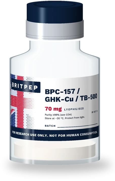 BPC-157 / GHK-Cu / TB-500 blend 70 mg research peptide vial