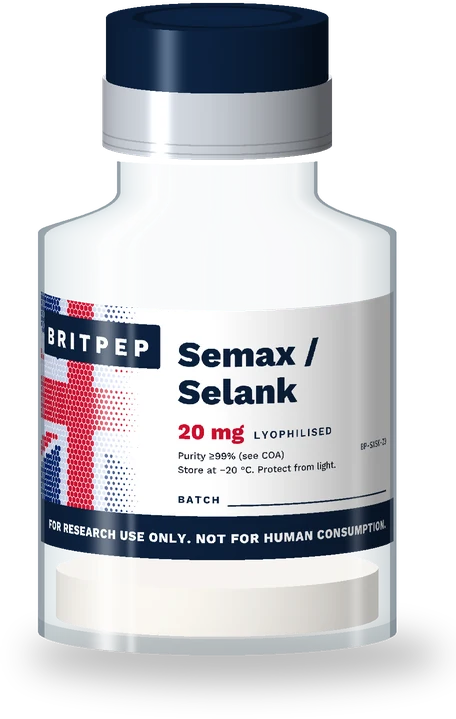 Semax / Selank blend 20 mg research peptide vial